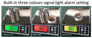 Báscula Electrónica de Pesaje y Conteo con Pantalla LCD de Tres Colores, Señal Luminosa y Alarma, ADC-L 6kg OEM ODM, Precisión de 0.2g - Product Image 5