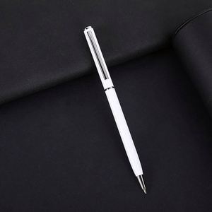 Gift Promotional Black Ball Point Pen Customized Logo Body Slim Metal Pens Advertising Signature Customized Metal Pen - Product Image 6