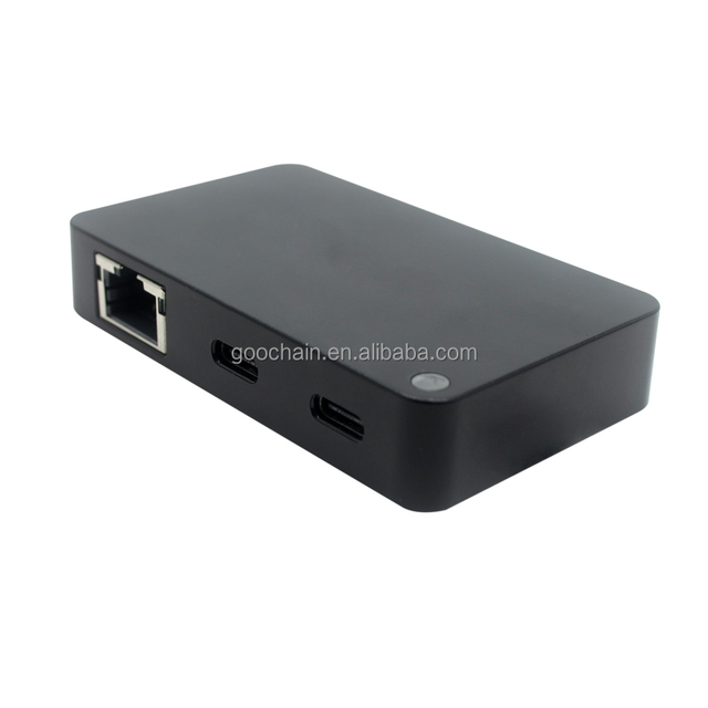 Multi-ports POE to USB C Drive Power and 1000Mbps Ethernet Data Port Hubs Transfer Adapter for Mobile Phone Tablets
