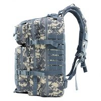 Sac à dos tactique de grande capacité 45L Heavy Duty 3P Assault Camouflage Bug Bag 900D Oxford Molle Webbing pour la randonnée et le trekking