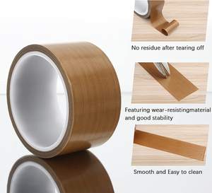 Ruban isolant en tissu PTFE résistant à la chaleur à <span class=keywords><strong>haute</strong></span> température, ruban adhésif en silicone activé à l'eau à fusion à chaud, ruban de masquage simple face - Product Image 2