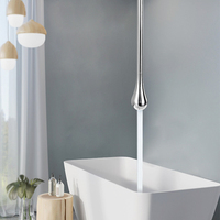 Robinet de plafond suspendu artistique de salle de bains, mélangeur d'eau chaude et froide, robinet de lavabo de plafond mural