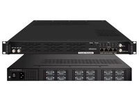 Encodeur modulateur CATV SDB0800K HONDAO 8/24-en-1 avec 8 entrées MPEG-2 CVBS, sortie POE fibre ASI+IP pour hôtels et FTTH