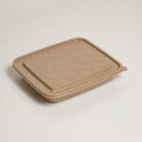 Boîte à lunch écologique biodégradable à 4 compartiments, 1000 ml, en fibre de coque de riz, récipient alimentaire micro-ondable, sans BPA, jetable