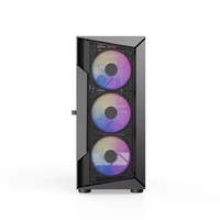 Newest Mid Tower Gaming PC Case Micro ATX Aluminum Alloy with Tempered Glass Side Panel