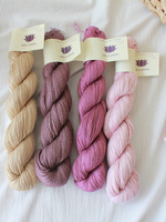 Fil mélangé soie et cachemire Lotus, pelote de 55g, 13Nm, filé à la main, anti-boulochage, teint, poids dentelle pour tricot à la main