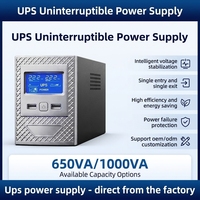UPS Standby Tunggal Kustom 650VA-1KVA Gelombang Sinus Simulasi Bebas Perawatan Baterai Asam Timbal untuk Komputer Server Kantor Rumah