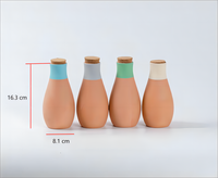 Piques d'arrosage personnalisées en argile terracotta, lot de 4, forme boule de bowling, dispositifs d'auto-arrosage, piquets d'arrosage pour plantes