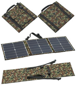 Hocheffizientes 18V DC PD 60W USB 5V Ausgang Wasserdichtes IP67 Faltbares Flexibles Tragbares Schwarzes Monokristallines 22% Solarpanel - Product Image 6