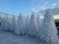 Sapin de Noël artificiel blanc pré-éclairé avec lumières LED, 1,5 m, 1,8 m, 2,1 m, 2,4 m, 3 m pour la décoration de Noël à la maison et en magasin