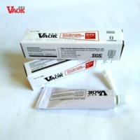 Cina Grosir VAOK 35g Automotive RTV 100% Silicone Rubber Flange Sealant 6mm Penyegel Perak Putih