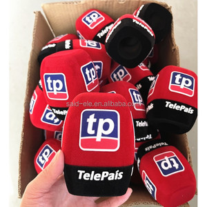 Goede verkoper microfoonschuim windscherm microfoonspons hoes print logo voor buiten tv-interviews - Product Image 1
