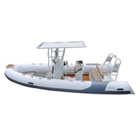19ft 5.8m bateau gonflable, bateau de pêche côtelé, bateau semi-rigide en aluminium, 5-6m