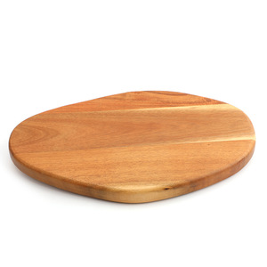Tabla de queso ovalada de madera maciza de acacia, bandeja de corte de 2 cm de grosor para fiestas, plato para carne. - Product Image 5