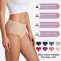 Culottes menstruelles OEM en gros, 3 couches, anti-fuites, respirantes, réutilisables, tailles L-6XL, pour femmes