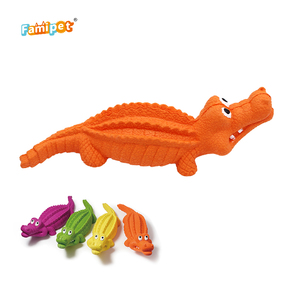 Famipet Custom תנין עיצוב עמיד קשה לטקס Tpr ללעוס כלב צעצועים חורקים גומי לחיות מחמד ללעוס צעצועי כלב - Product Image 5