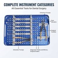Ensemble d'instruments dentaires vétérinaires CE ISO, kit complet de chirurgie dentaire pour petits animaux, kit d'extraction dentaire de qualité supérieure