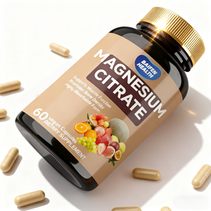 Capsule di Citrato di Magnesio OEM per Adulti, Integratore di Zinco e Glicina per Ossa, Cuore, Articolazioni e Supporto Immunitario, 60 Capsule, Supporto Energetico - Product Image 2