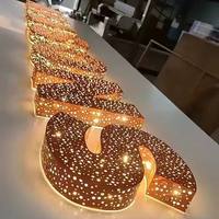 Enseigne lumineuse 3D à lettres en relief LED, couleur RVB, éclairée, pour porte, direction, publicité extérieure, IP65, étanche, gonflables publicitaires
