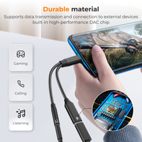 DAC HiFi 2 en 1, Conector USB-C a Jack de 3.5mm para Auriculares, Cargador Tipo-C PD60W, Adaptador de Música para PC, Laptop, Micrófonos y Juegos
