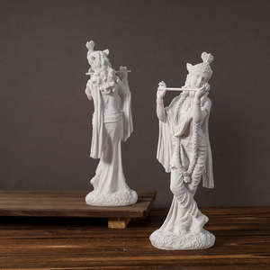 Sınır ötesi Krishna buda heykeli dini melek için güneydoğu asya reçine dekorasyon ev için şarap dolabı yıldönümü - Product Image 4