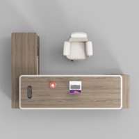 Escritorio Ejecutivo Moderno de Lujo para CEO, Resistente a los Arañazos, con Cajones, en Forma de L, Mesa de Trabajo de Madera, Silla, Color Personalizado, para el Hogar