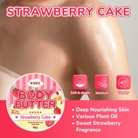 Beurre Corporel Marque Privée Parfumé Gâteau aux Fraises Macaron Pêche Donut Coco Nourrissant Hydratant Éclaircissant Effet Glaçage