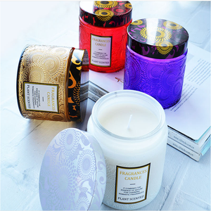 Barattolo Mason Vuoto in Vetro Bombato di Design Riciclato e Colorato <span class=keywords><strong>per</strong></span> la Creazione di <span class=keywords><strong>Candele</strong></span> con Incisione Personalizzata - Product Image 4