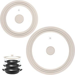 Nắp nồi với vành Silicone chịu nhiệt và kính cường lực, nắp phổ quát cho nồi, chảo và skillets, phù hợp với 10 ", 11", 12 "chảo - Product Image 6