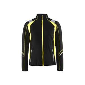 BLAKLADER - 499310109933S Chaqueta de microfibra Negro/Amarillo de alta visibilidad-EAN 7330509459447 ROPA DE TRABAJO DE 2017 - Product Image 1