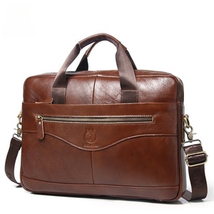 Couche de couverture de <span class=keywords><strong>documents</strong></span> en cuir véritable pour hommes Sac officiel en cuir de vachette Sac d'<span class=keywords><strong>ordinateur</strong></span> transfrontalier européen <span class=keywords><strong>et</strong></span> américain de 16 pouces pour hommes - Product Image 1