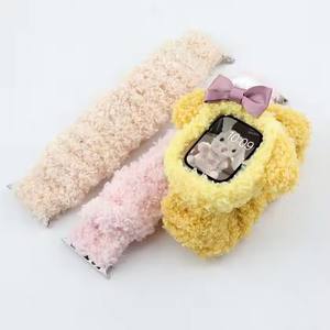 <span class=keywords><strong>Bracelet</strong></span> de cheveux en peluche mignon + étui pour <span class=keywords><strong>Apple</strong></span> <span class=keywords><strong>Watch</strong></span> 49 45 44 42 40 46 <span class=keywords><strong>Bracelet</strong></span> en tissu élastique pour Iwatch Series 10 9 8 7 6 5 - Product Image 3