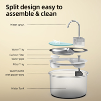 OEM 4L Tuya Wifi Distributeur d'eau automatique pour chat Bol en acier inoxydable Niveau d'eau visible Fontaine d'eau pour chat et chien pour boire