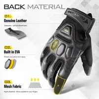 Gants tactiques en cuir Zune Lotoo Anti-impact Randonnée en plein air Escalade Équitation Sports Gants de moto pour hommes