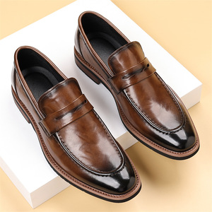 Mocasines de Vestir para Hombre, Parte Superior de PU, Transpirables, Impermeables, Antideslizantes, Cómodos, Resistentes, para Oficina, Bodas, Suela de Goma - Product Image 4