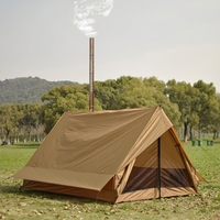 Tente carrée thermique légère 1-2 personnes, imperméable, pour l'hiver, le backpacking, avec cheminée, pour le camping en plein air et les événements sur la plage