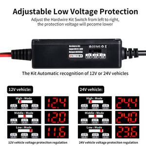Nuevo cable adaptador para cámara de salpicadero de coche con detección de bajo voltaje OBD y monitoreo de estacionamiento ajustable L178 - Product Image 3