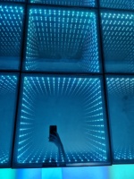 Piste de danse interactive LED Abyss 3D portable pour mariage, miroir infini, piste de danse magnétique sans fil