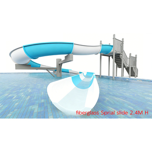 <span class=keywords><strong>Toboggan</strong></span> aquatique en fibre de verre en <span class=keywords><strong>spirale</strong></span>, hauteur 2,4 m, pour aire aquatique, <span class=keywords><strong>piscine</strong></span>, utilisation en extérieur et en intérieur, maison, école, certifié EN1176 CE - Product Image 5