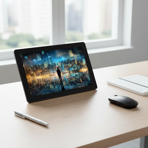 جهاز لوحي أندرويد 10 بوصات بشاشة عالية الدقة، معالج رباعي النواة، واي فاي، للأعمال والمكتب والترفيه - Product Image 1