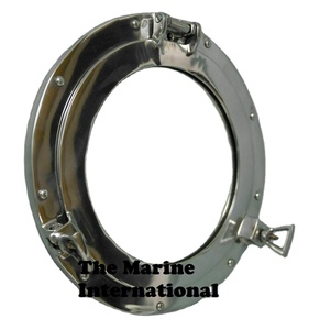 Silver Color Aluminum Porthole Wall <b>Mirror</b> Nautical Marine Design Bathroom Home Personalized Features <b>Double</b> <b>Sides</b> Glass Finish - Product Image 3