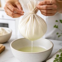 Tissu de mousseline de coton non blanchi de qualité alimentaire 90/100 % pour la fabrication de fromage, le passage, la cuisson et la pâtisserie (vente en gros)