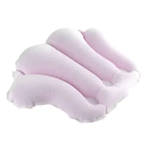 Customized inflatable shell spa bathtub cushion neck bath pillow for adults