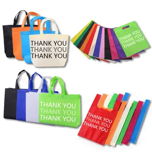 Groothandel Promotie Supermarkt Dank U Voor Boodschappentassen Custom Herbruikbare Pp Nonwoven Eco Tas Met Logo Gedrukt