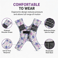 Gilet lesté Micogo Premium en néoprène durable, personnalisé, élégant, imprimé, avec bandes réfléchissantes pour femmes, entraînement de force, fitness