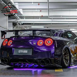 Carte de couleurs - Offre Spéciale - <span class=keywords><strong>Prix</strong></span> Usine - Vinyle de Recouvrement pour Voiture PET Brillant - Vinyle PET Effet Flocon Violet <span class=keywords><strong>Phantom</strong></span> - Rouleau - Product Image 4