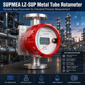 Débitmètre industriel Supmea LZ-SUP HART 4-20mA avec indicateur LCD local, débitmètre à section variable à tube métallique - Product Image 1