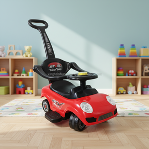 Auto Giocattolo a Spinta per Bambini da <span class=keywords><strong>2</strong></span> a 4 Anni 2025, Passeggino in Plastica con Pedali e Maniglia <span class=keywords><strong>di</strong></span> Spinta - Product Image 4
