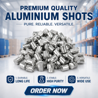 Granulés d'aluminium de haute pureté 99,99 % à faible taux d'oxydation et à flux libre pour la déoxidation de l'acier, usage en fonderie, qualité déoxidante