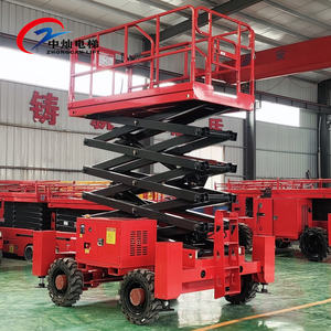 Platform Pengangkat Gunting Hidrolik Segala Medan 10m 16m Self Propelled Kapasitas Beban 300kg 500kg - Product Image 2